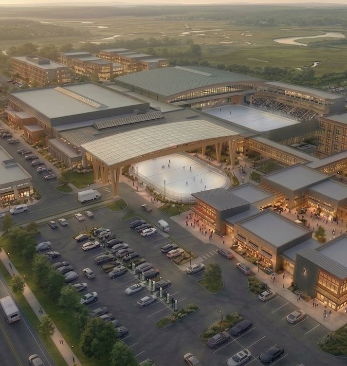 The District at Salisbury — aerial campus rendering
